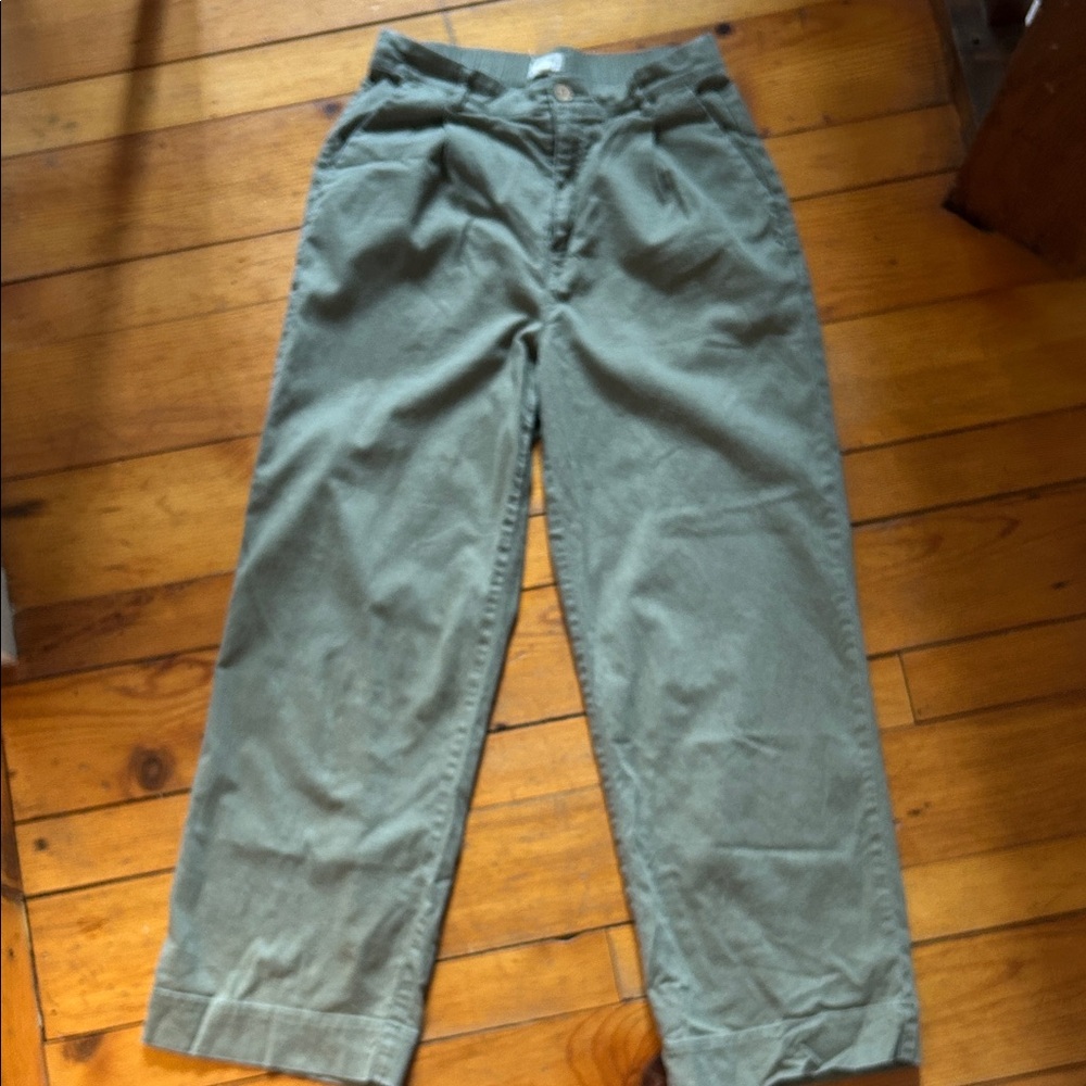 UpWest Olive Green Hemp & Cotton blend Trousers
